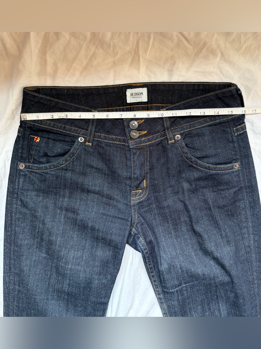 Hudson Jeans Signature Petite Bootcut Dark Indigo Denim Size 29 - Picture 3 of 15